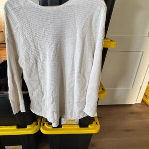 NIC+ZOE Cream Long Sleeve Knit Top